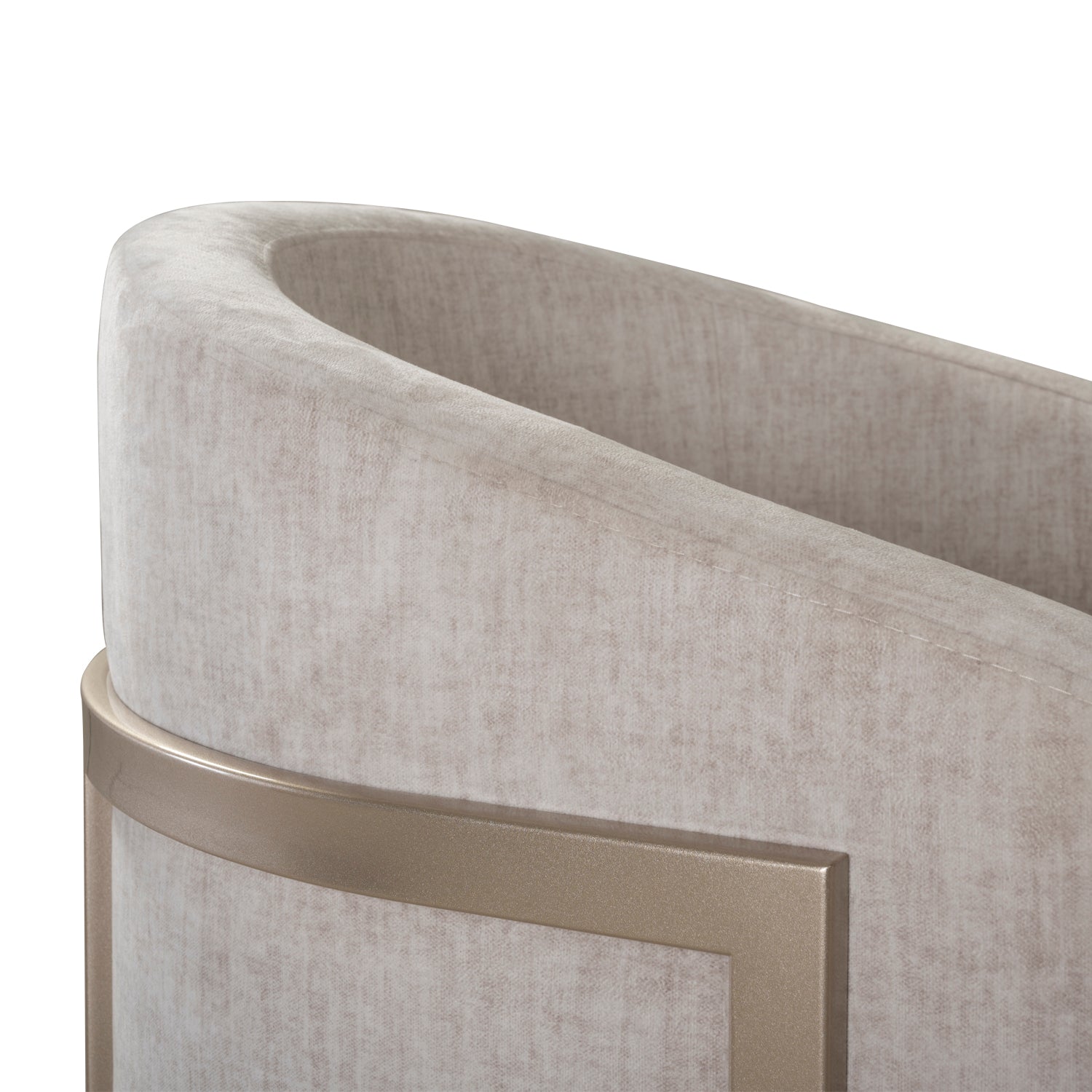 Poltrona Berlín Velvet Atlas Marmol Beige, Champaña