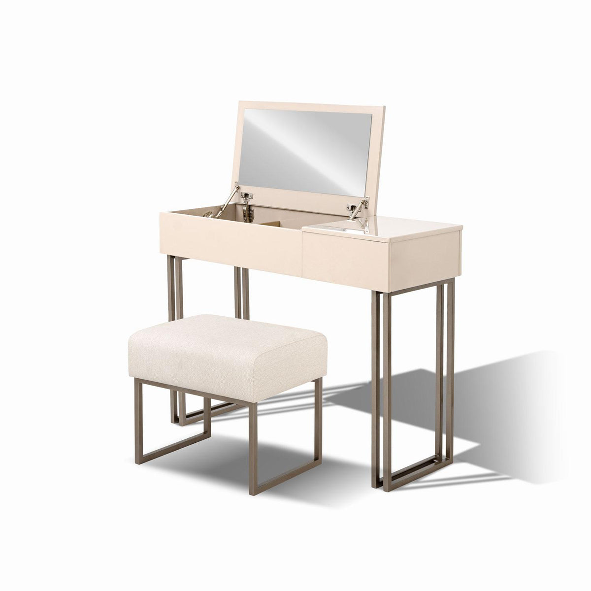 Alcoba Queen Bulgari Eurolino Beige Latte Taupe, Perla
