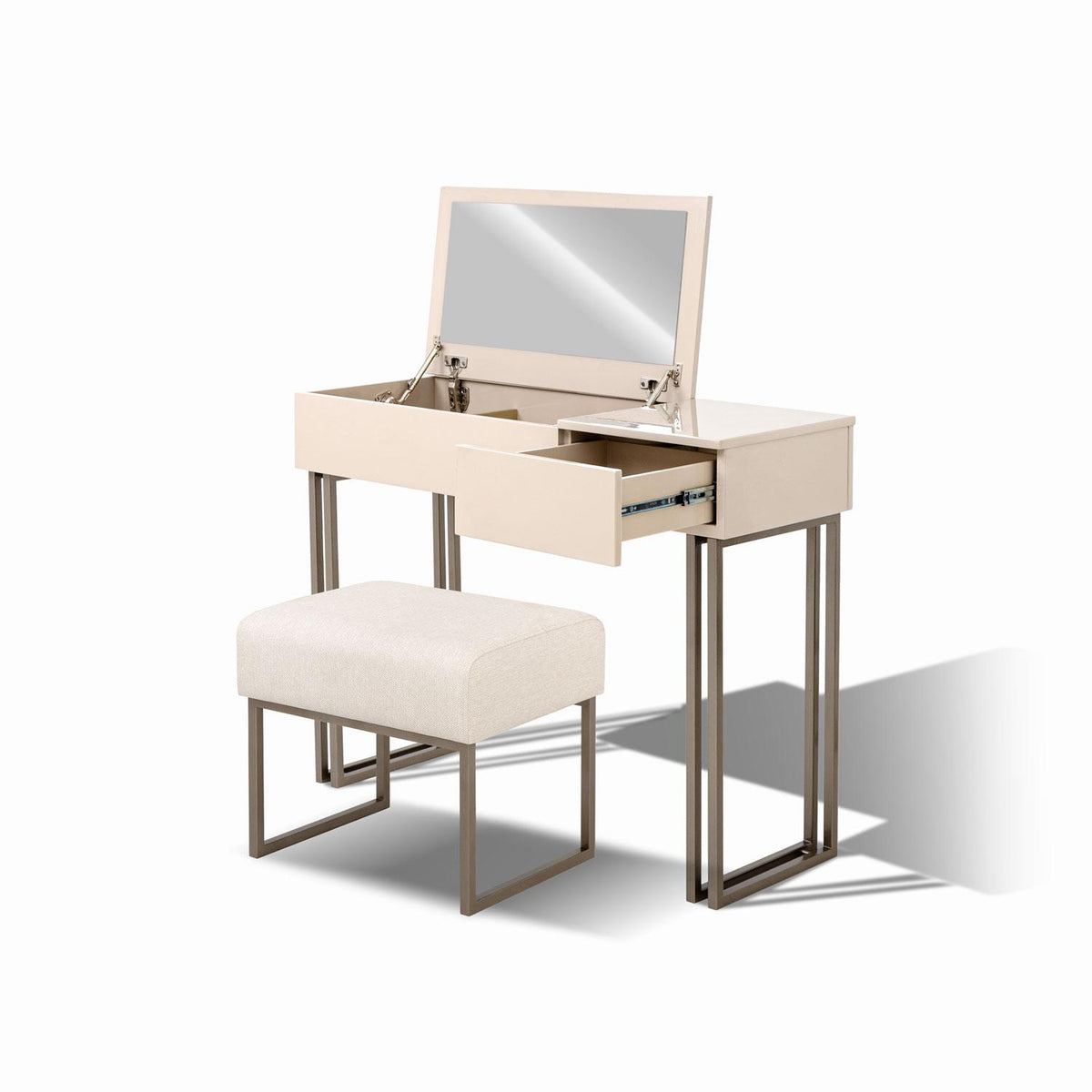 Alcoba Queen Bulgari Eurolino Beige Latte Taupe, Perla