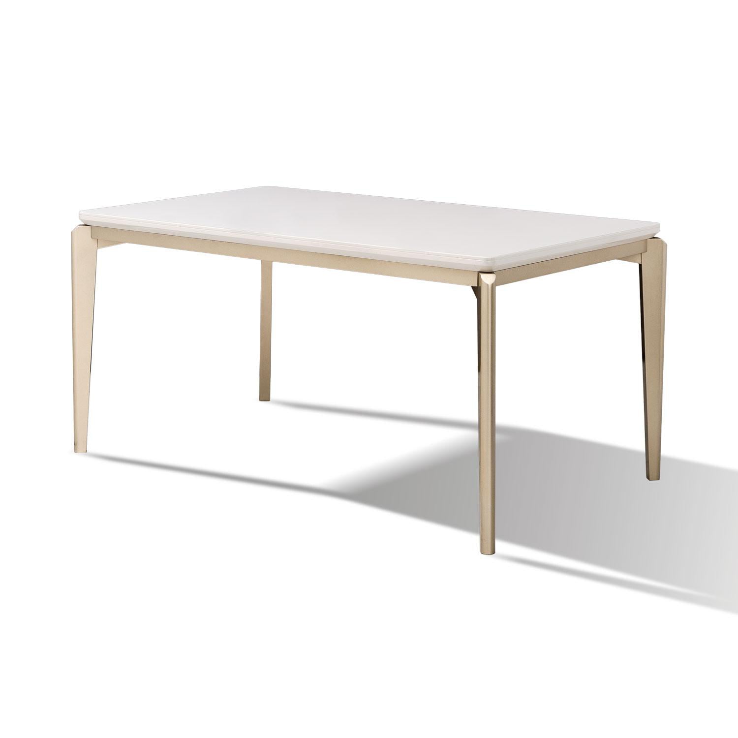 Comedor 6 Puestos Bonn Velvet Prisma Crema, Champaña.