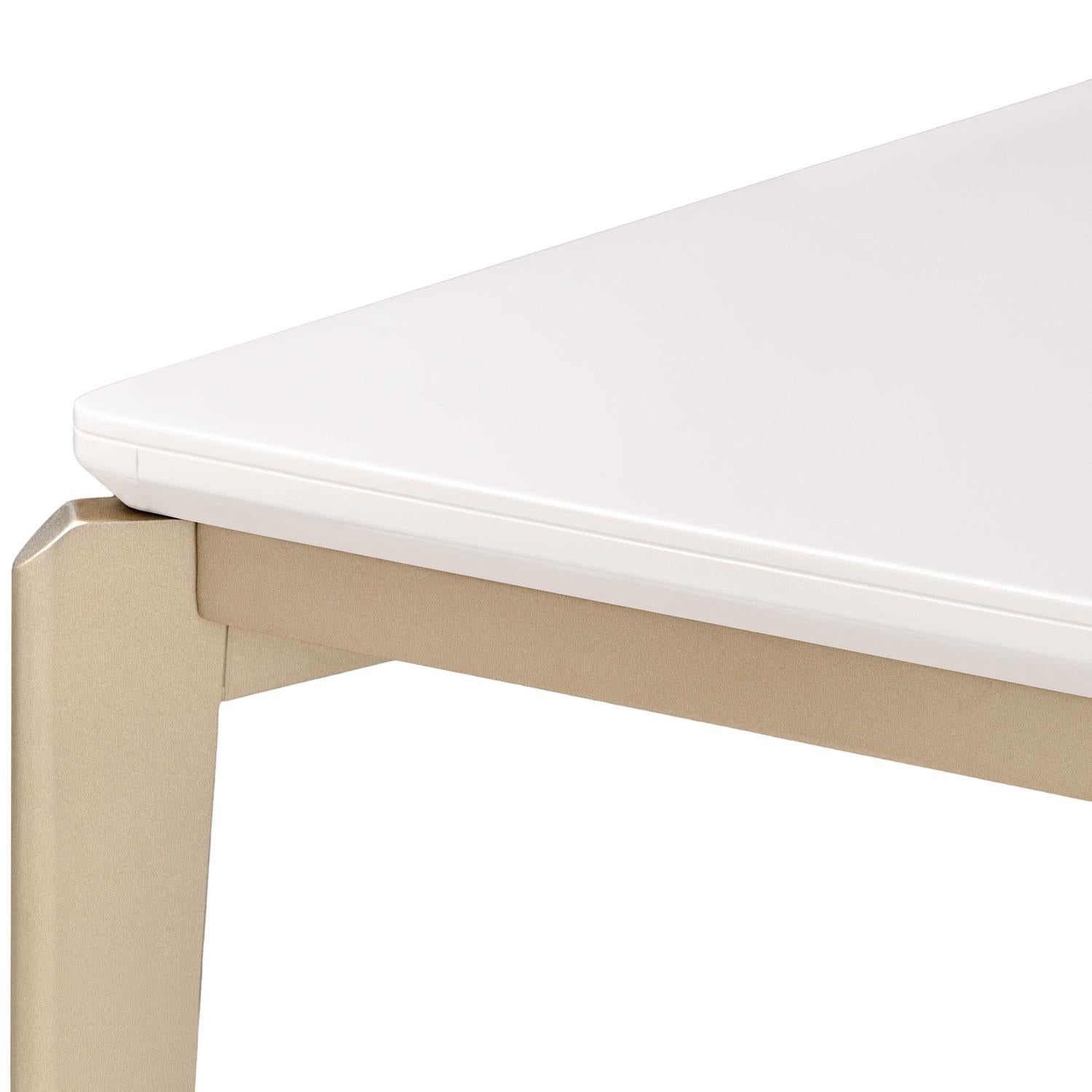 Comedor 4 Puestos Bonn Velvet Prisma Crema, Champaña.