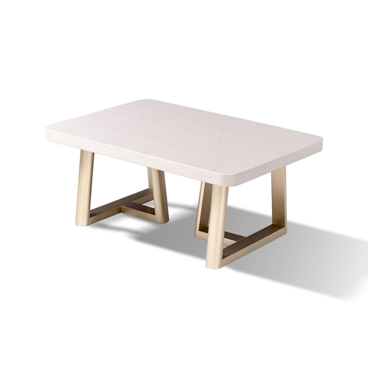 Mesa de Centro Sabina Marmolado, Champaña.