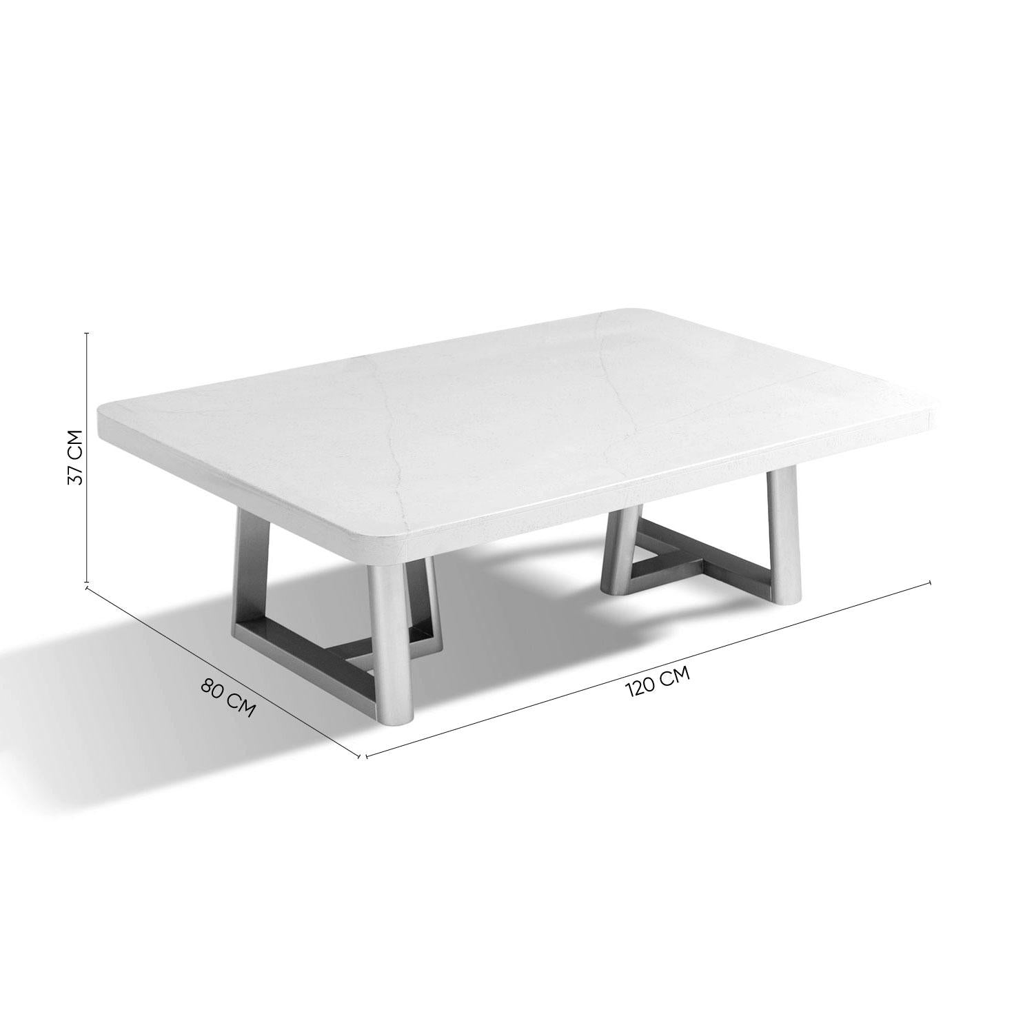 Mesa de Centro Sabina Marmolado, Champaña Premium.