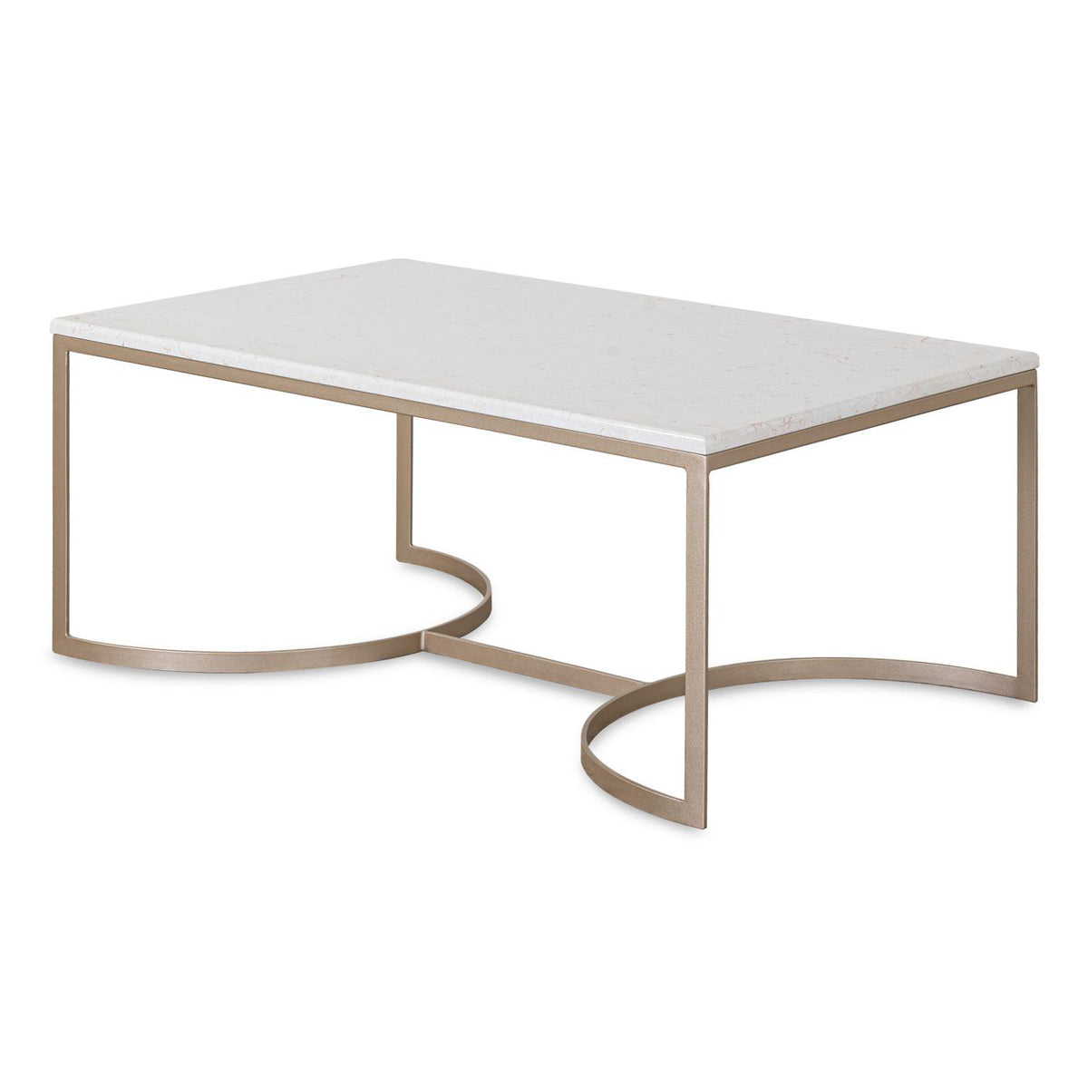 Mesa de centro 120X80 Channel Marmolado, Champaña