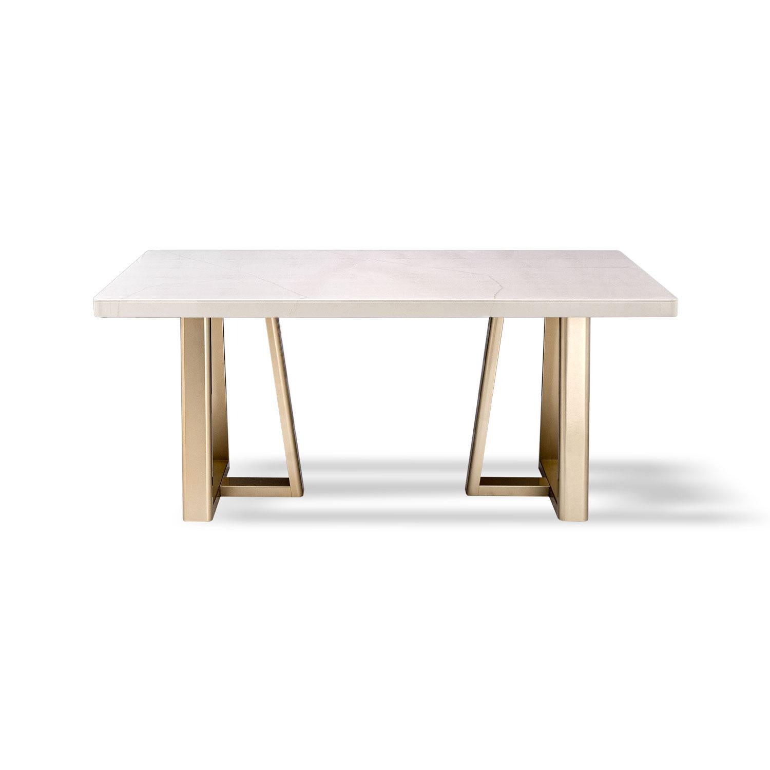 Comedor 6 Puestos Sabina Eurolino Genova Crema, Champaña.