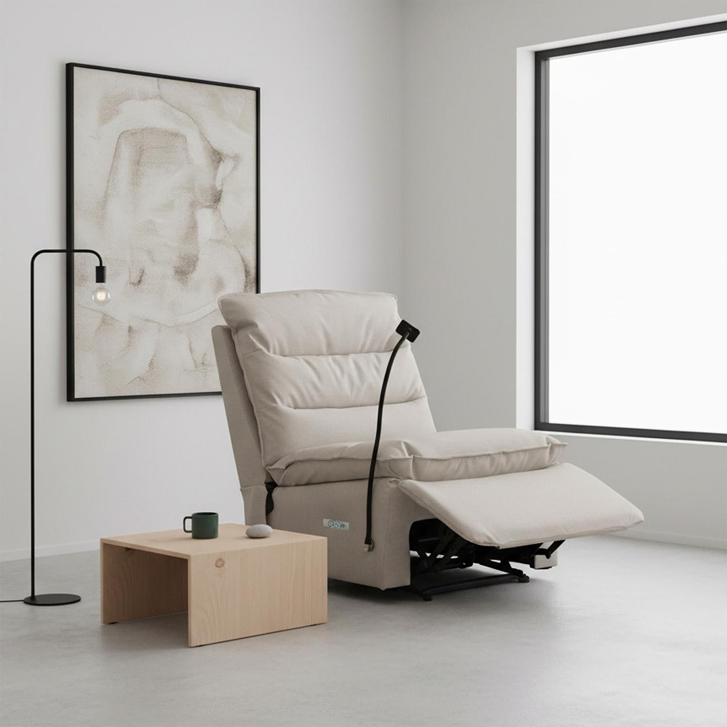 Silla Reclinable Kioto Eurolino Marbella Beige, Electrica