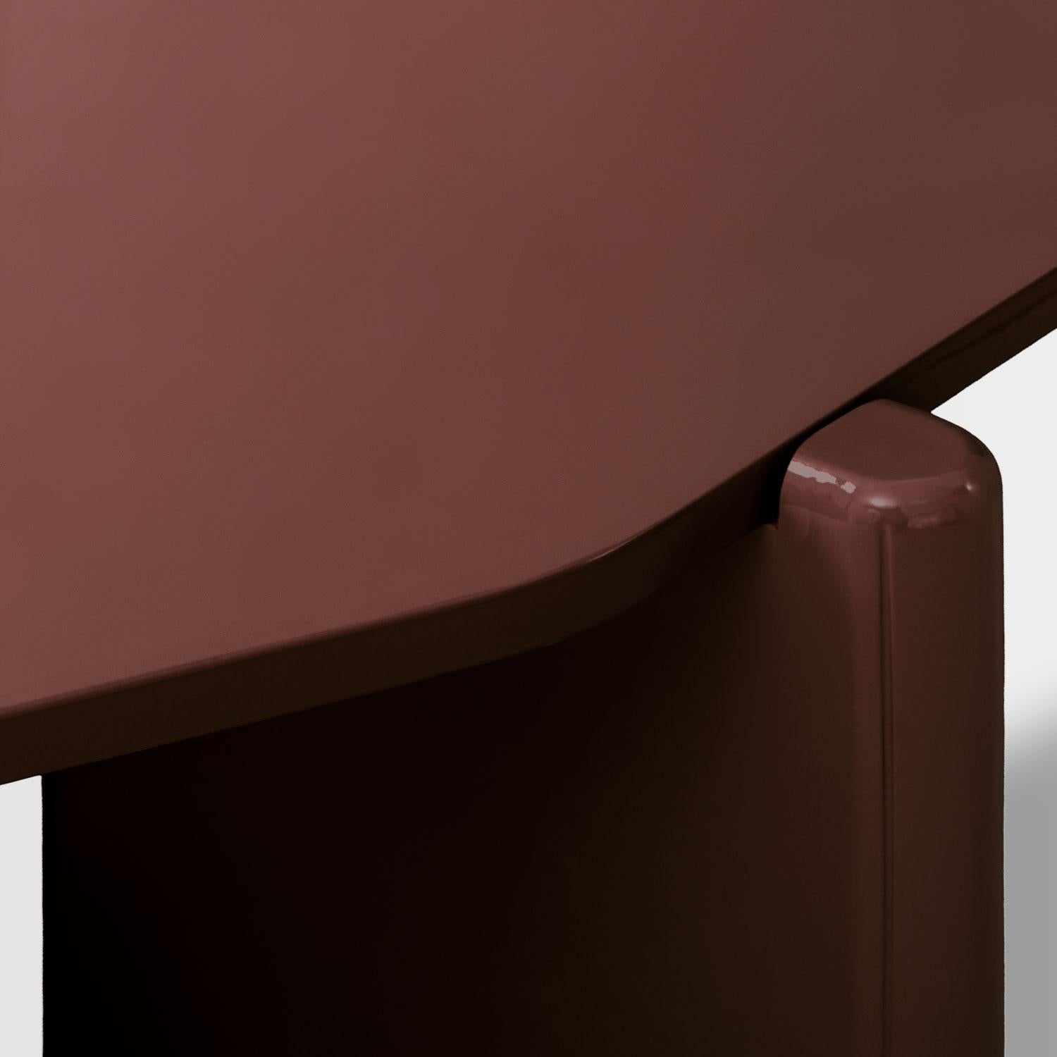 Mesa De Centro Oklam Asimétrica Merlot
