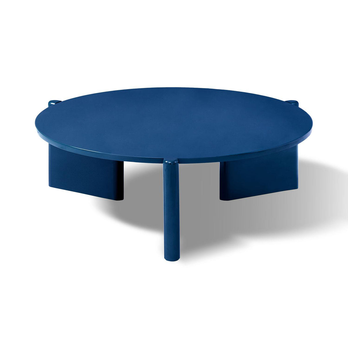 Mesa De Centro Oklam Redonda 90  Redonda Azul.
