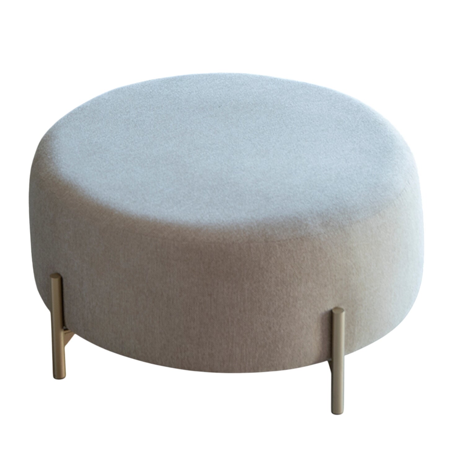 Puff Brooklyn Lino Beige, Champaña