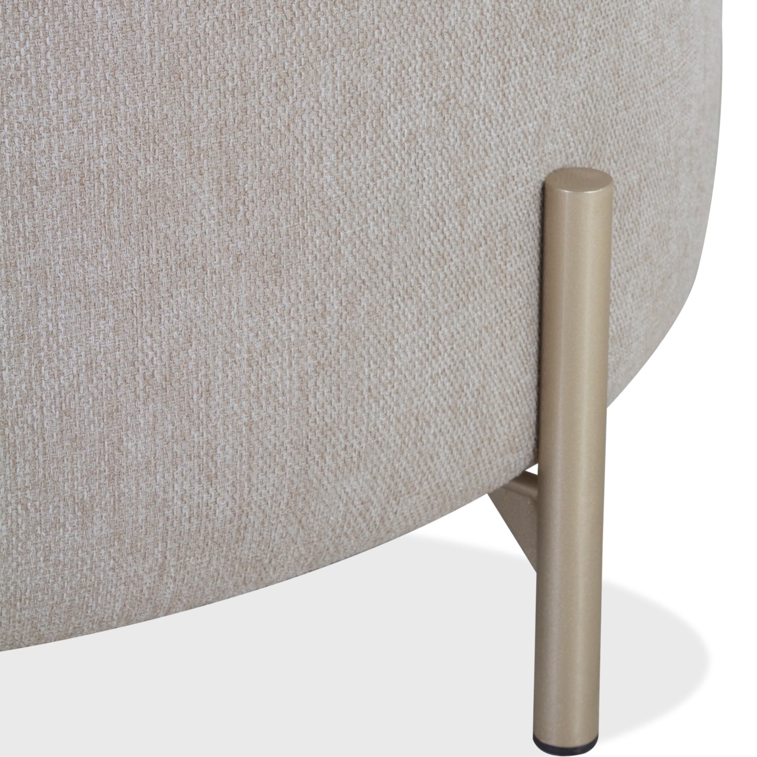 Puff Brooklyn Lino Beige, Champaña