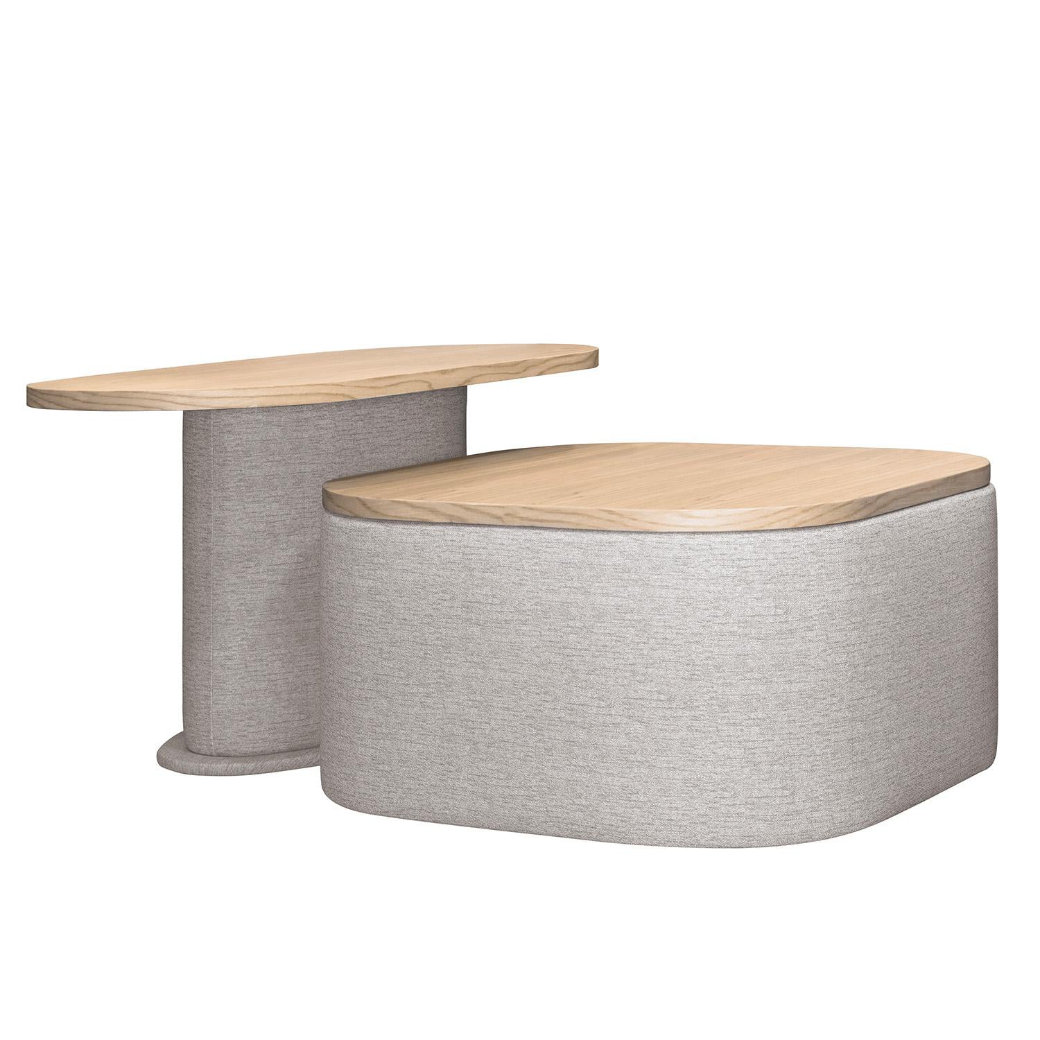 Mesa De Centro Gandi Natural, Eurolino Croacia Beige. Set x2