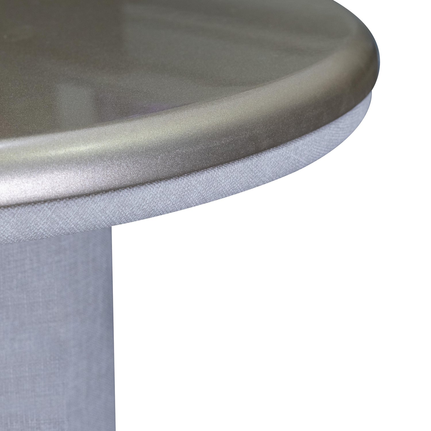 Mesa Auxiliar Kaira Eurolino Blanco Puro, Champaña Pequeña