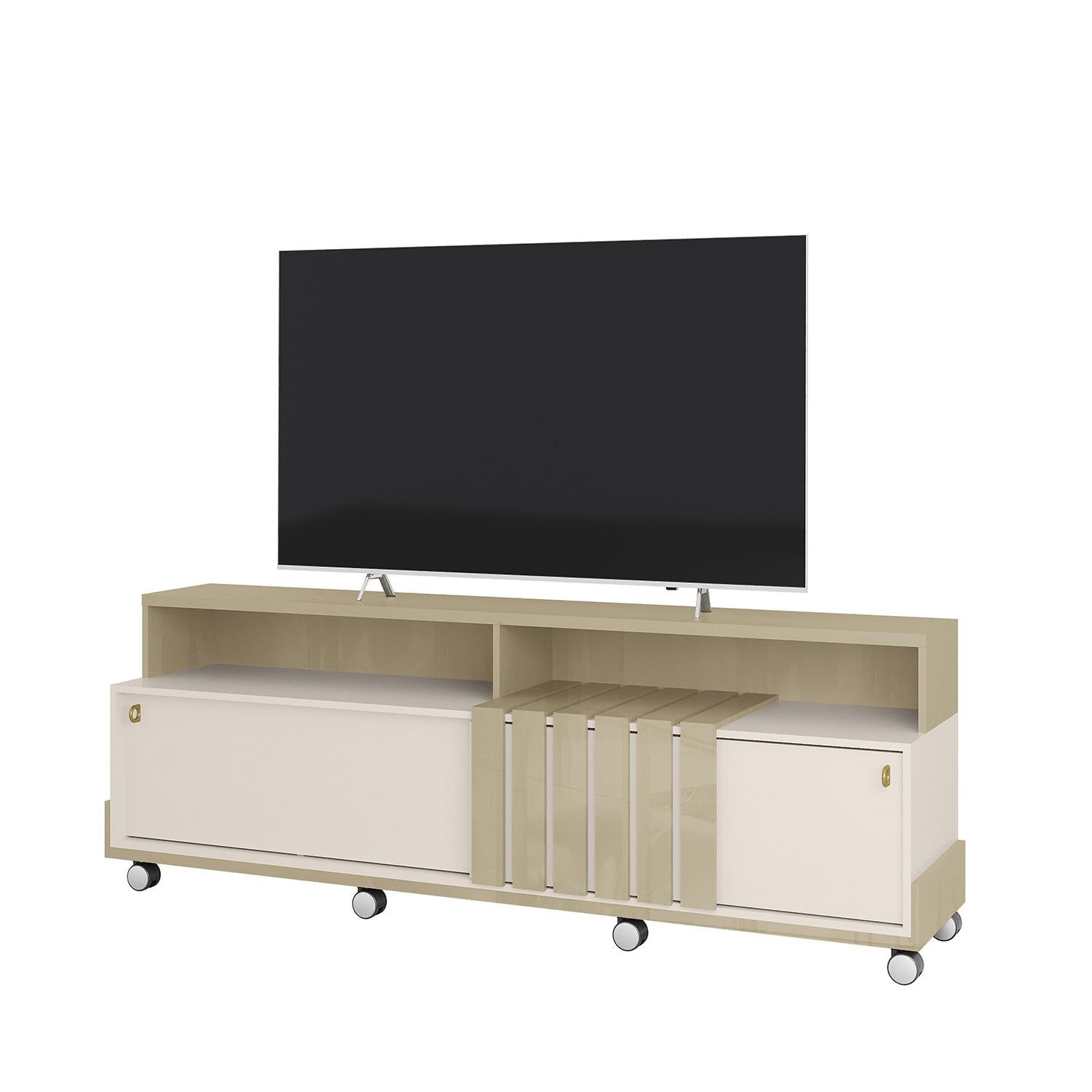 Mesa De Tv Gael Off White, Champaña 180X65X40