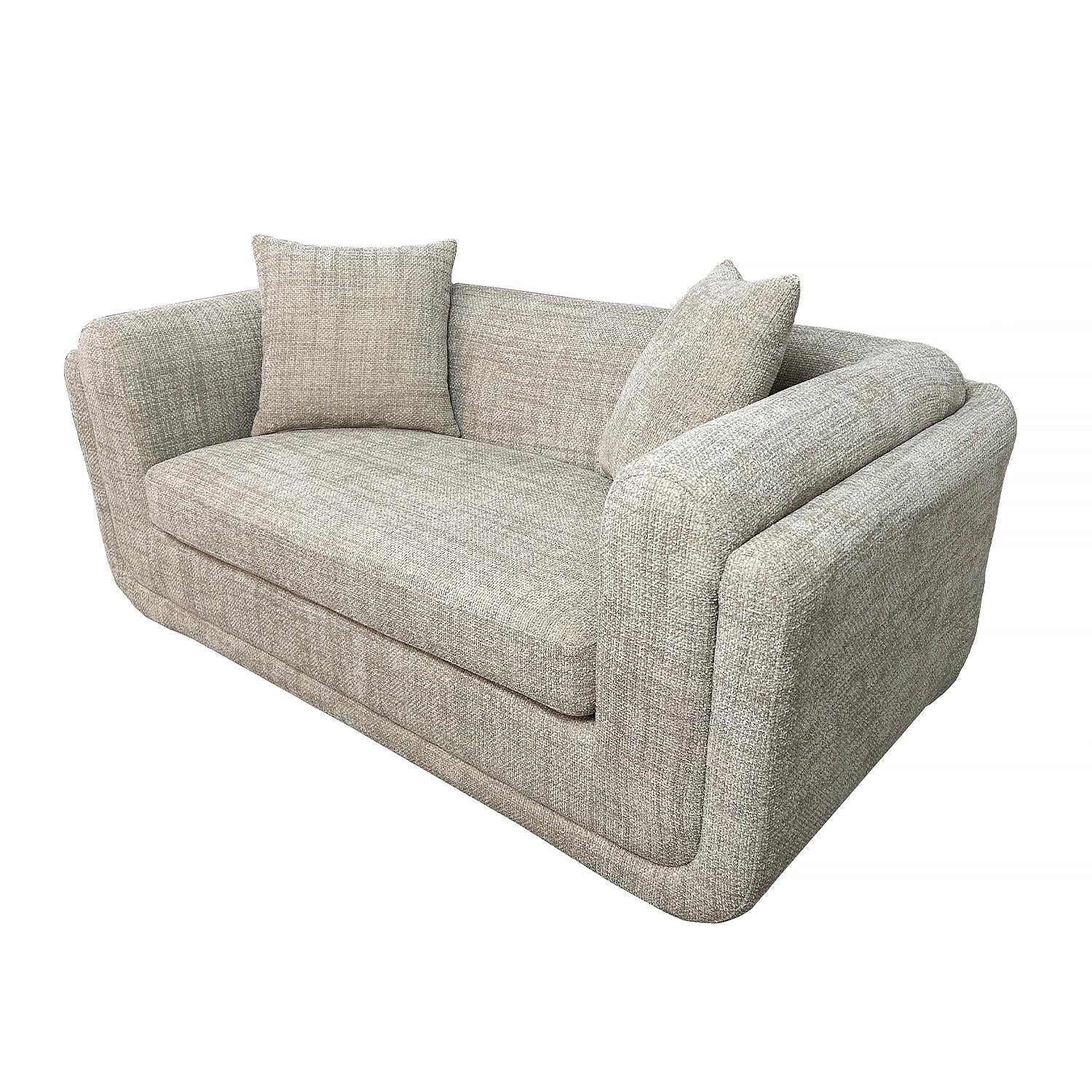Sofá 2 Puestos Aspen Chenille Taupe