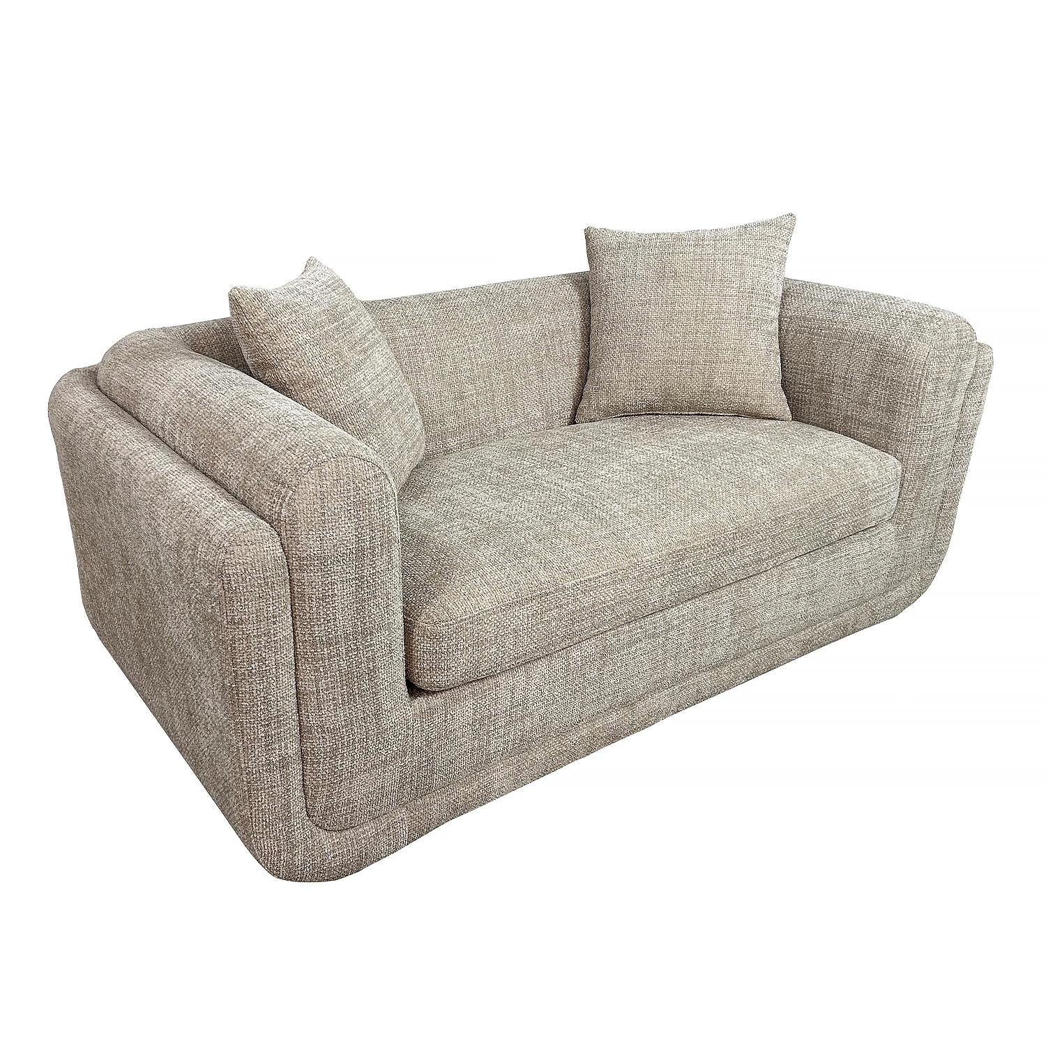 Sofá 2 Puestos Aspen Chenille Taupe