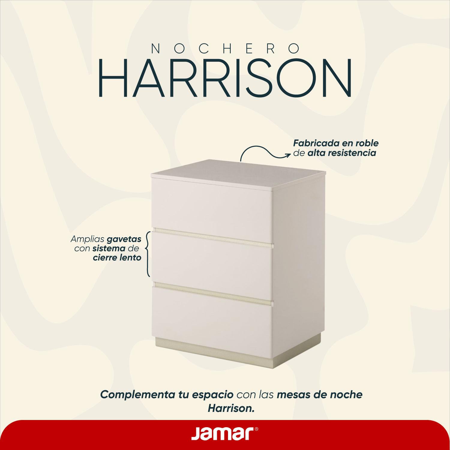 Mesa de Noche Harrison Greige, Champaña