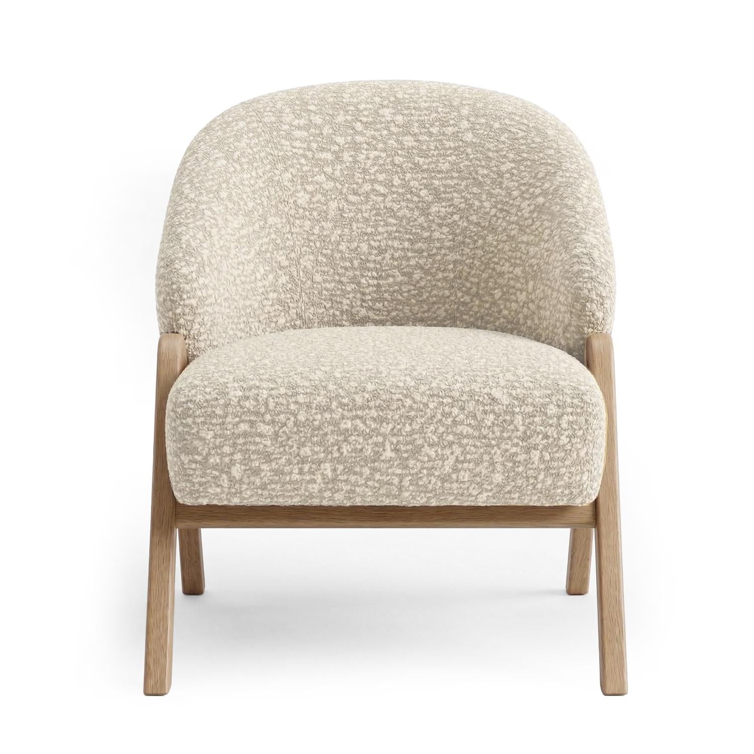 Poltrona Ryan Lino Boucle Arena, Natural