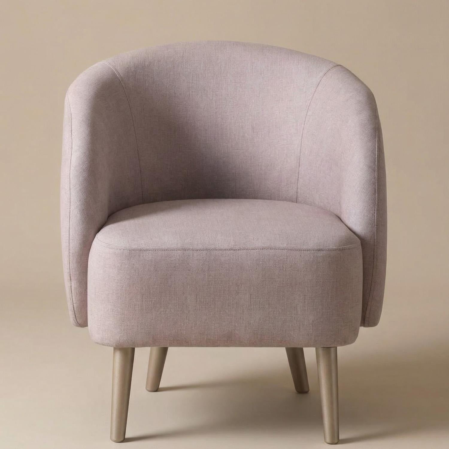 Poltrona Colin Velvet Azafran Crudo, Champaña
