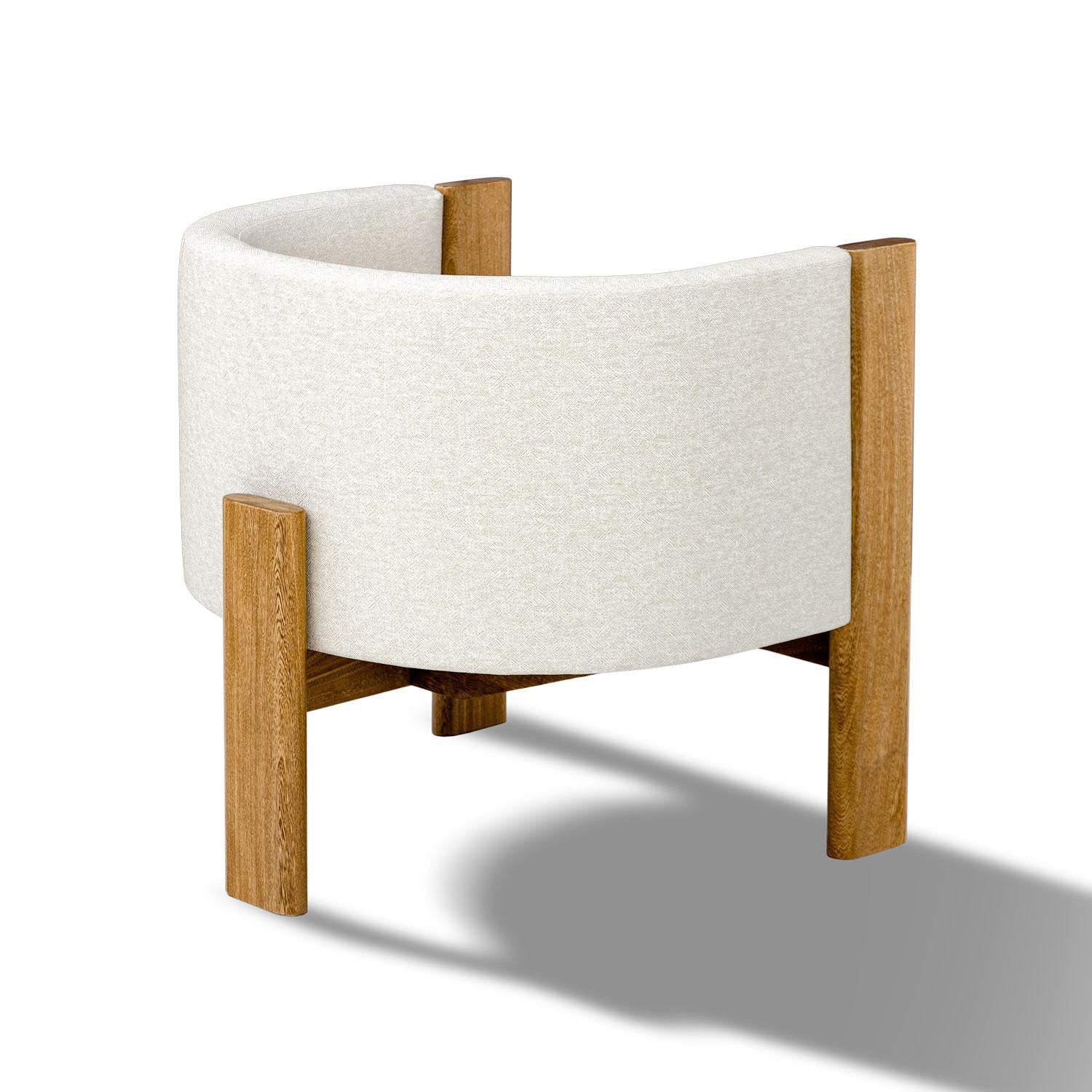 Poltrona Oddy Eurolino Vitore Blanco, Natural