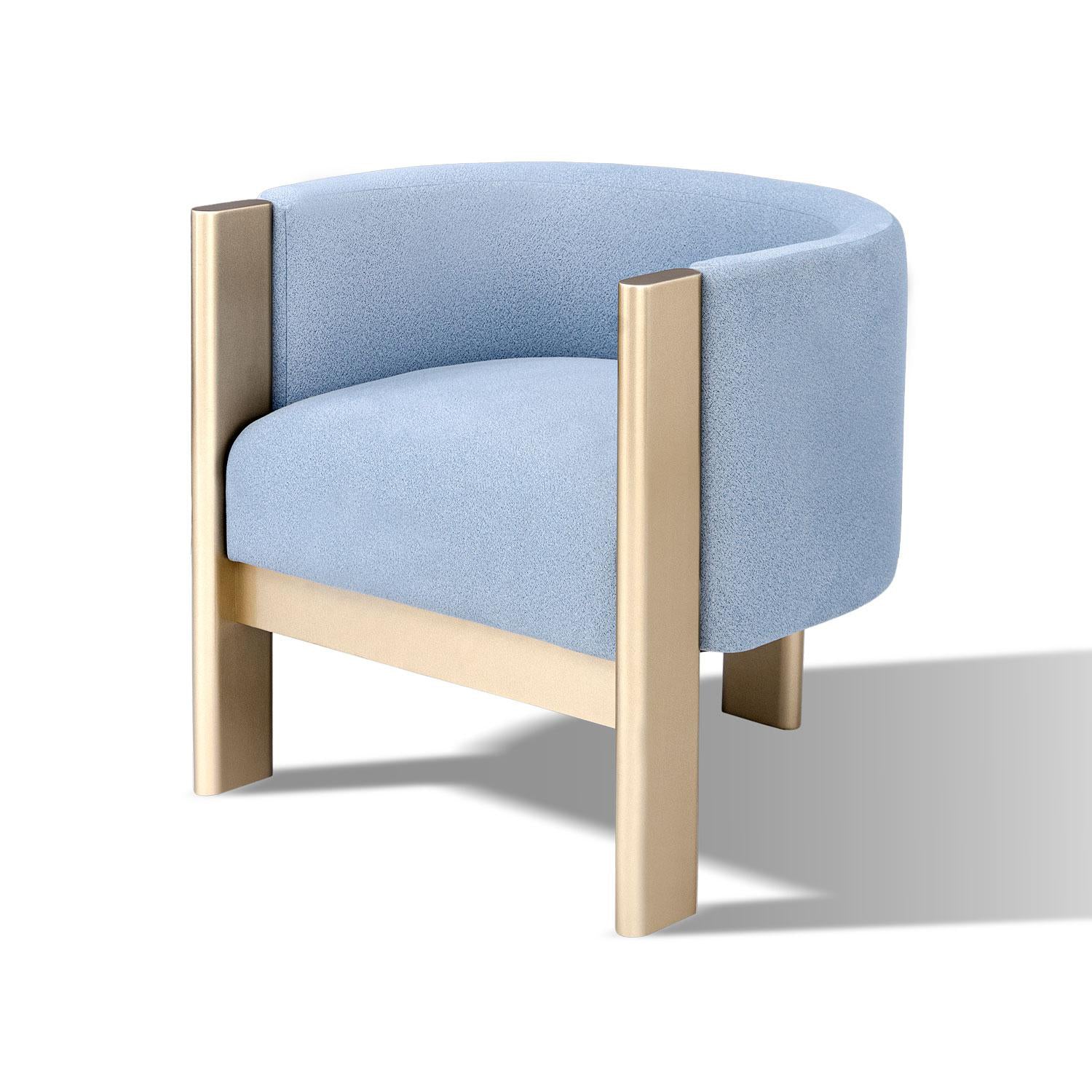 Poltrona Oddy Velvet Serena Cielo, Champaña