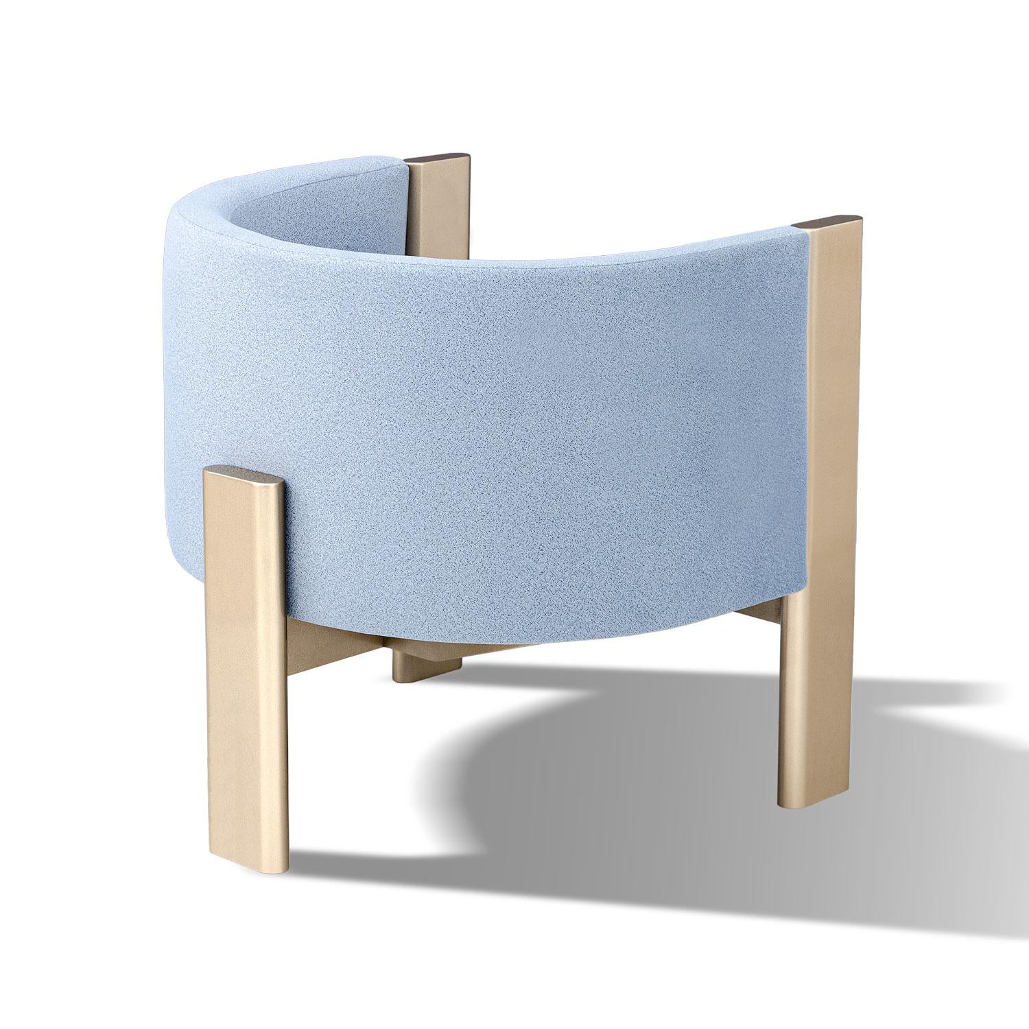 Poltrona Oddy Velvet Serena Cielo, Champaña