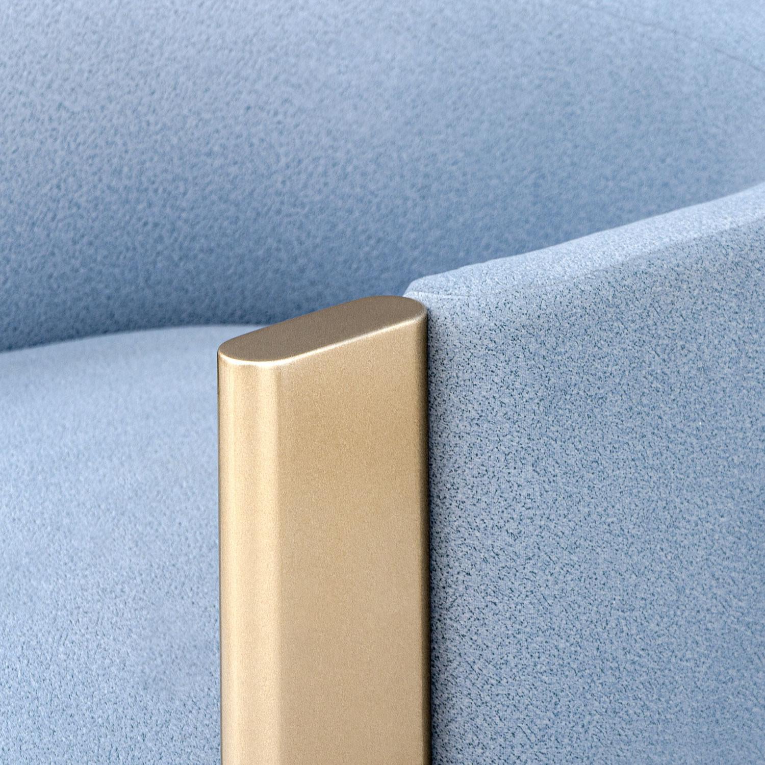 Poltrona Oddy Velvet Serena Cielo, Champaña