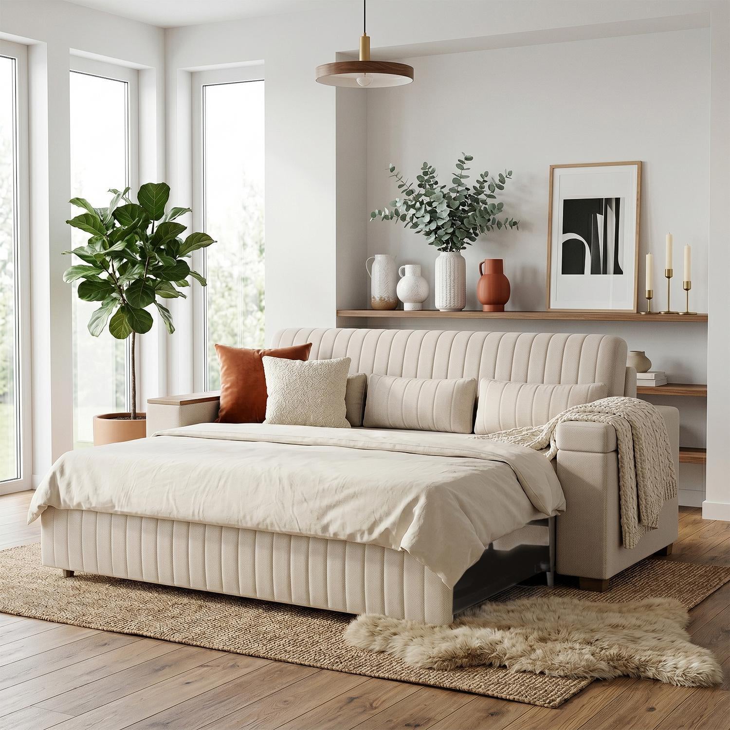 Sofa Cama Robi Marbella Marfil, Natural 180