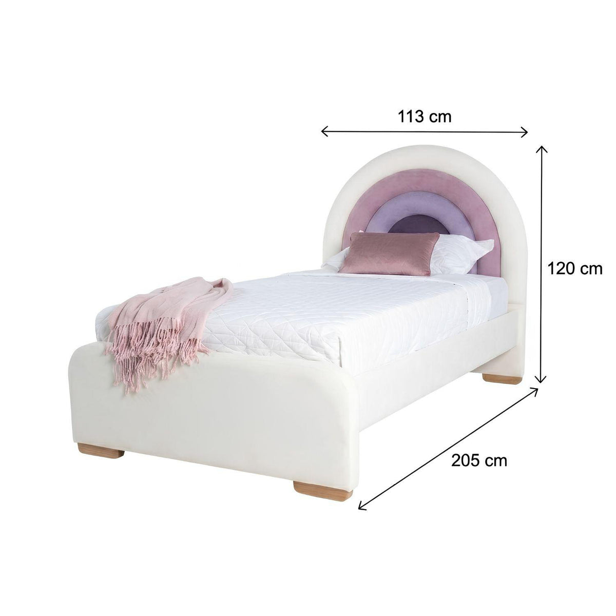 Cama 1.00 Alina Beige, Rosa, Lila, Natural