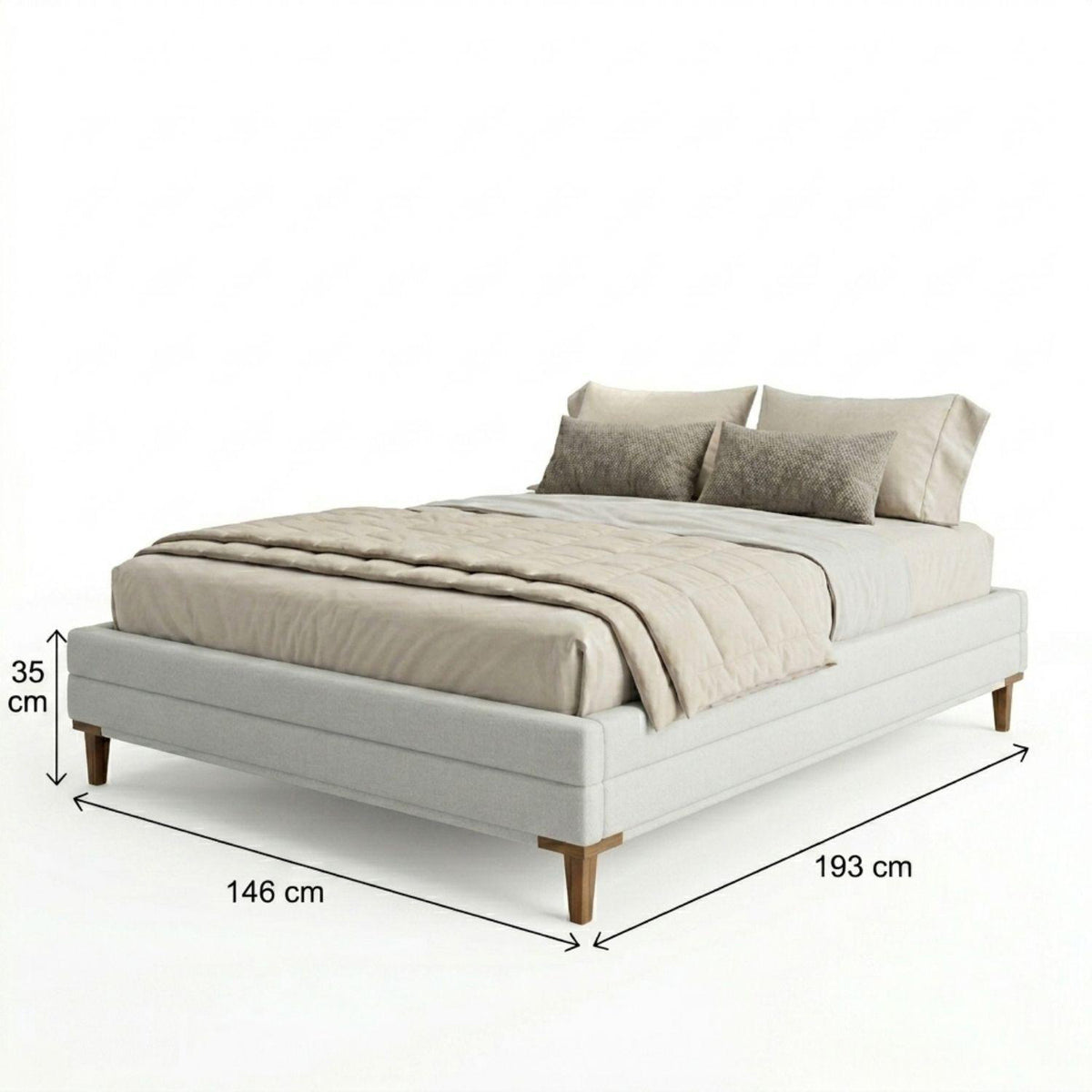 Somier 1.40 Karim Eurolino Premier Beige Perla, Taupe