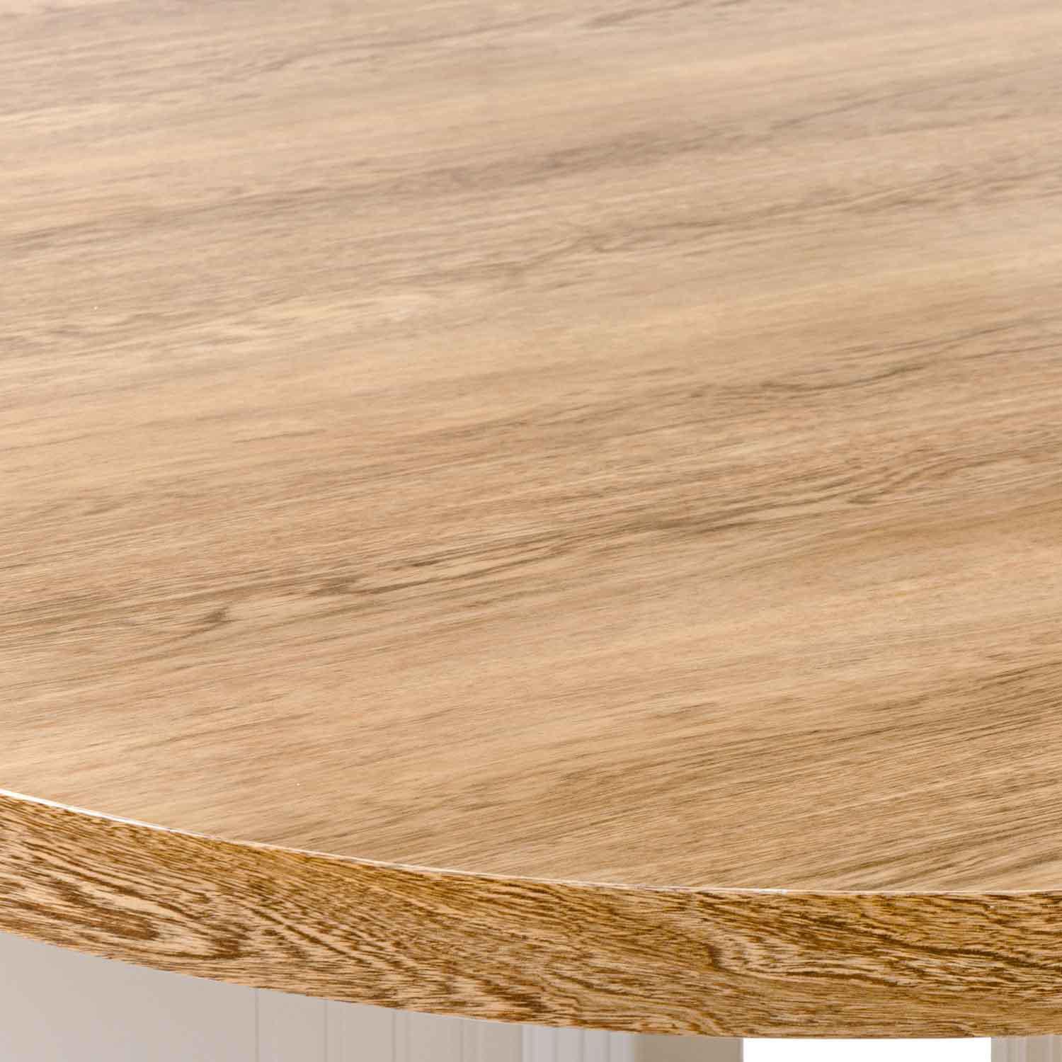 Comedor 4 Puestos Montreal Velvet Serena Crema, Natural
