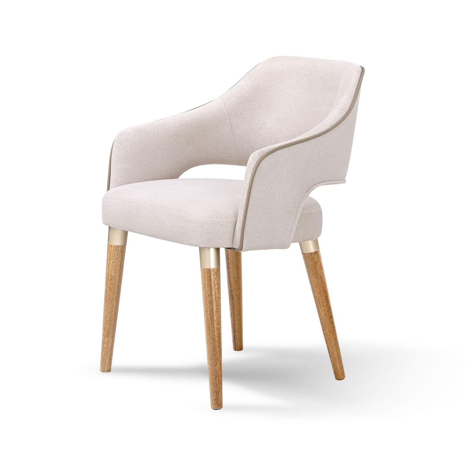 Comedor 6 Puestos Montreal Velvet Serena Crema, Natural 160