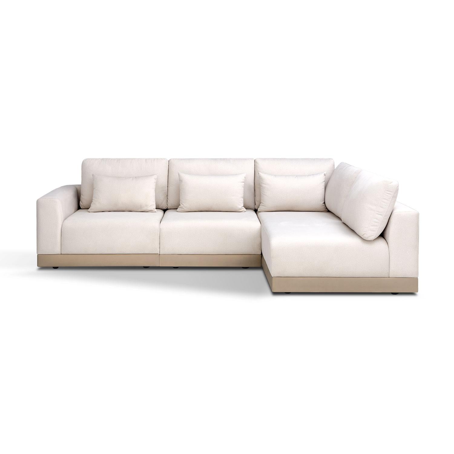 Sala Funcional Montreal Velvet Serena Crema Derecha