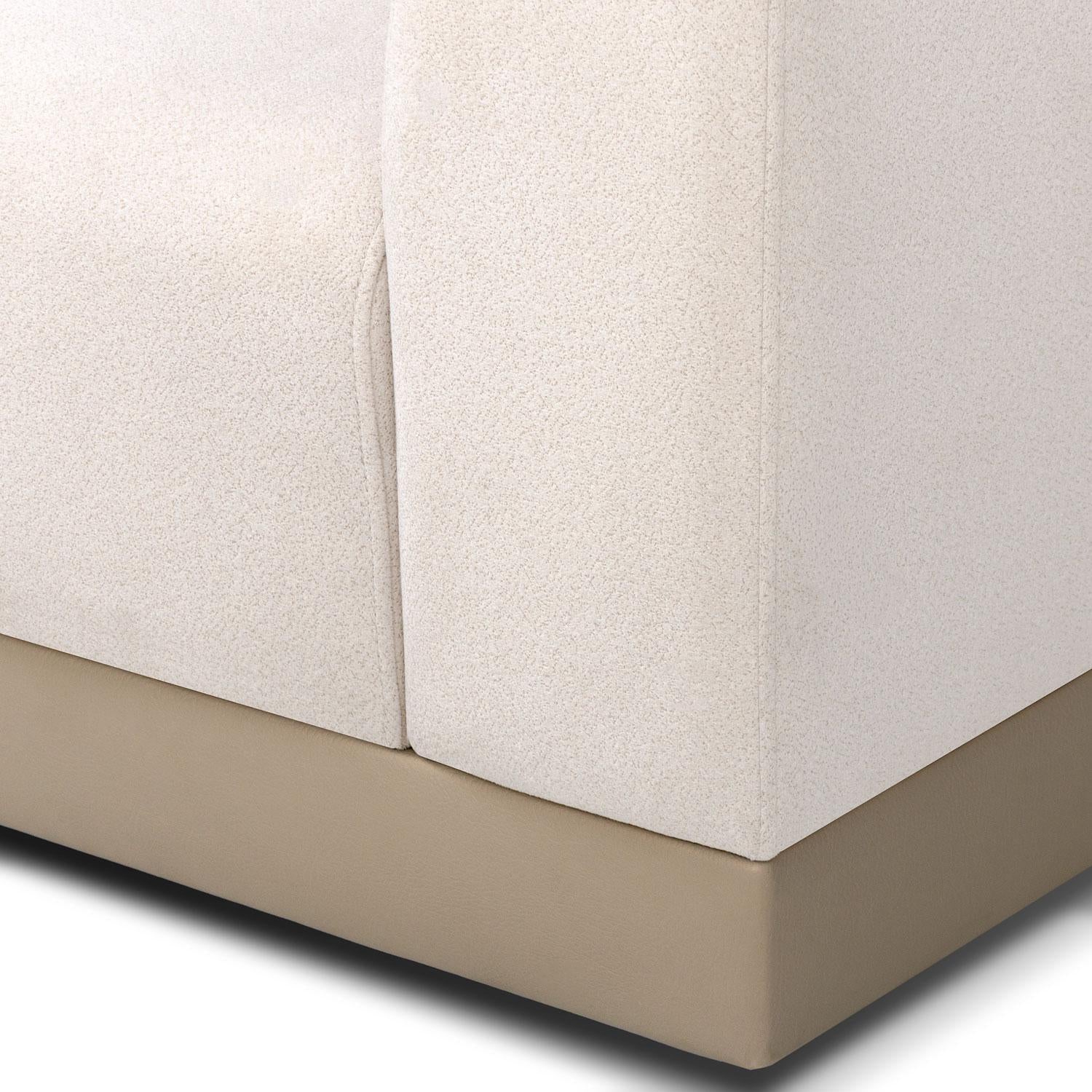 Sala Funcional Montreal Velvet Serena Crema Izquierda