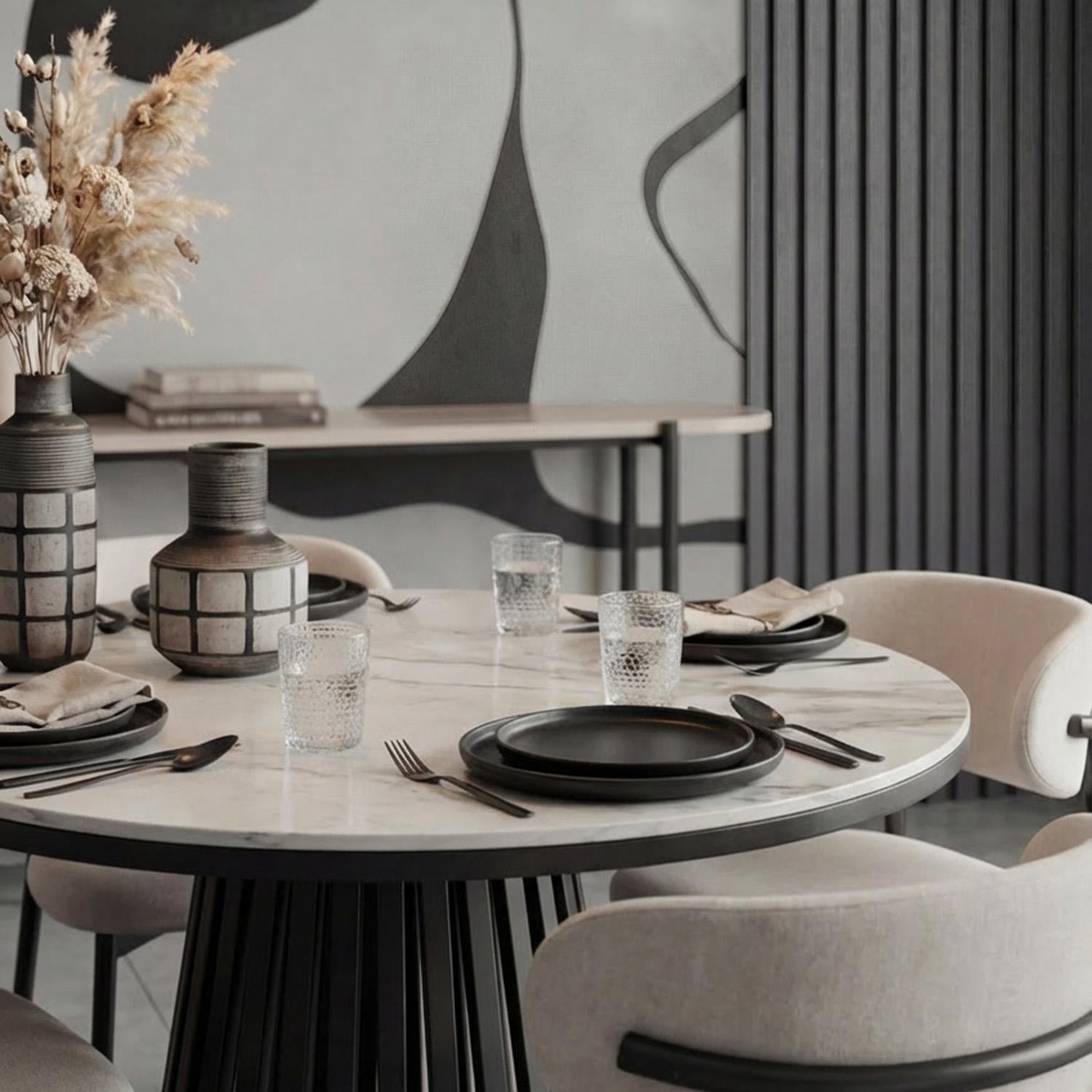 Comedor 4 Puestos Donato Beige, Negro