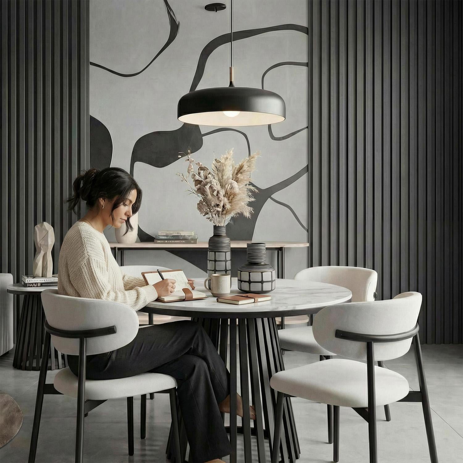 Comedor 4 Puestos Donato Beige, Negro