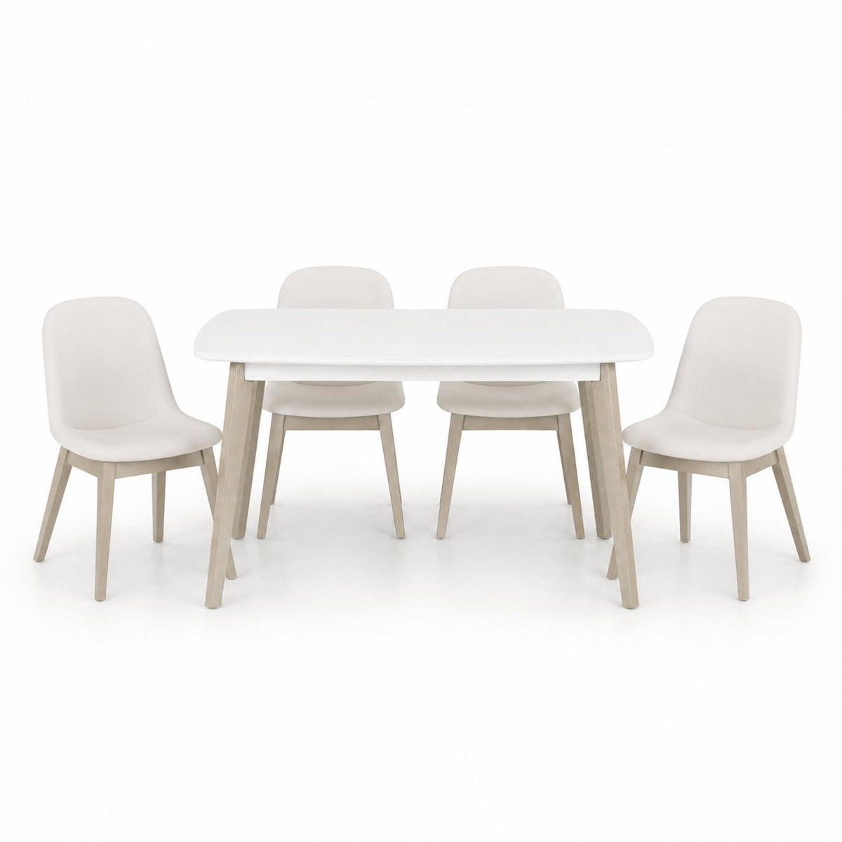 Comedor 4 Puestos Danna Velvet Beige, Champaña 4 Sillas