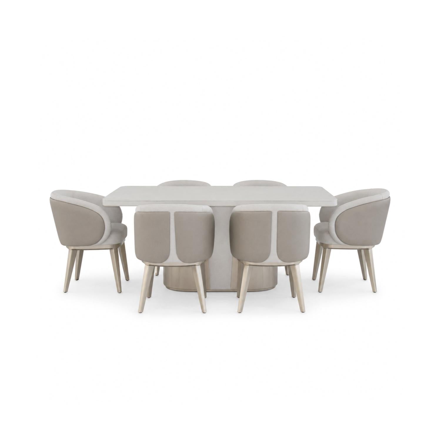 Comedor 6 Puestos Vancouver Serena Marfil, Ceniza, Champaña