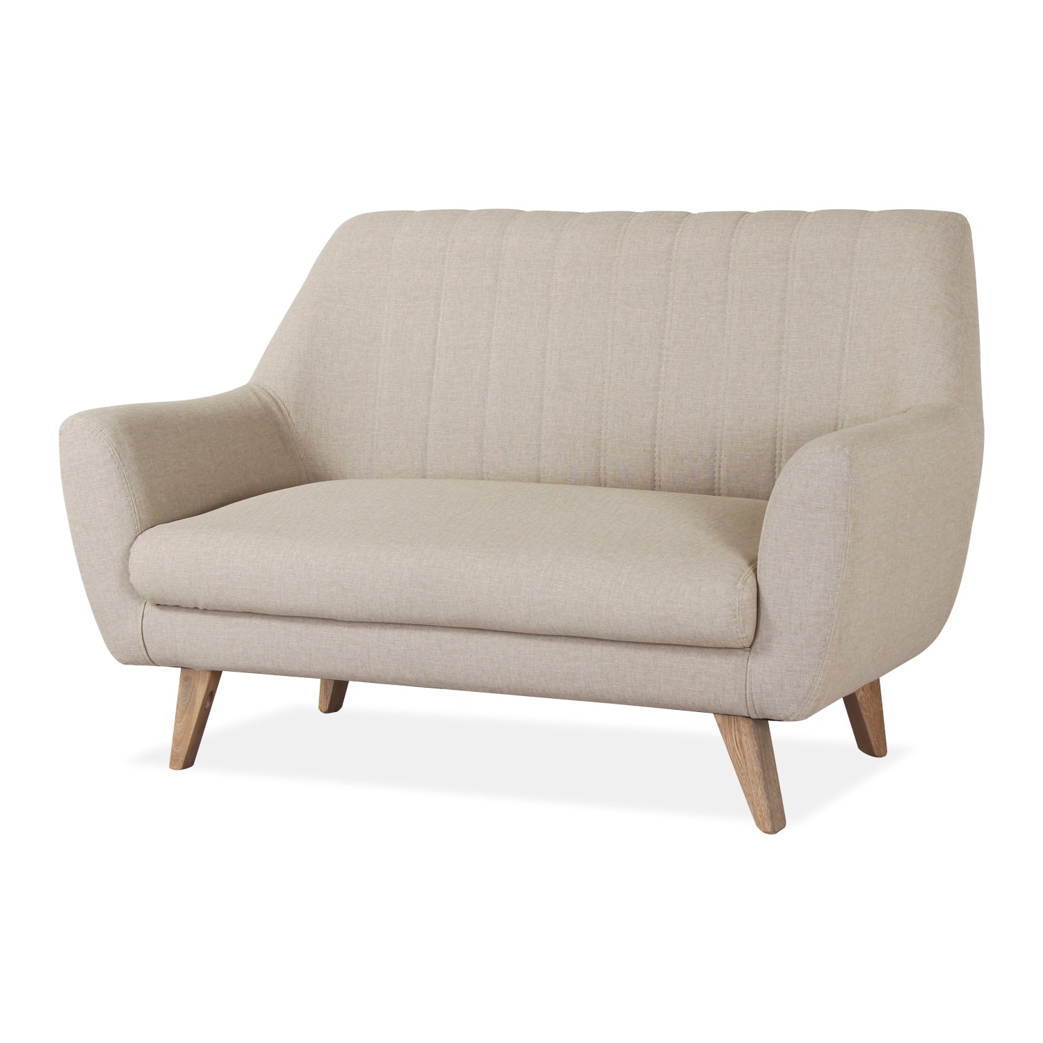 Sofá 2 Puestos Lugo Eurolino Marfil, Natural