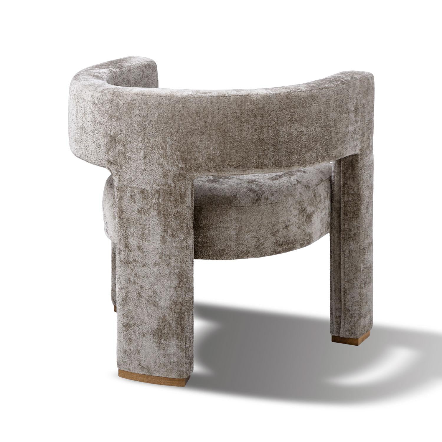 Butaca Sevilla Chenille Lunara Taupe, Natural