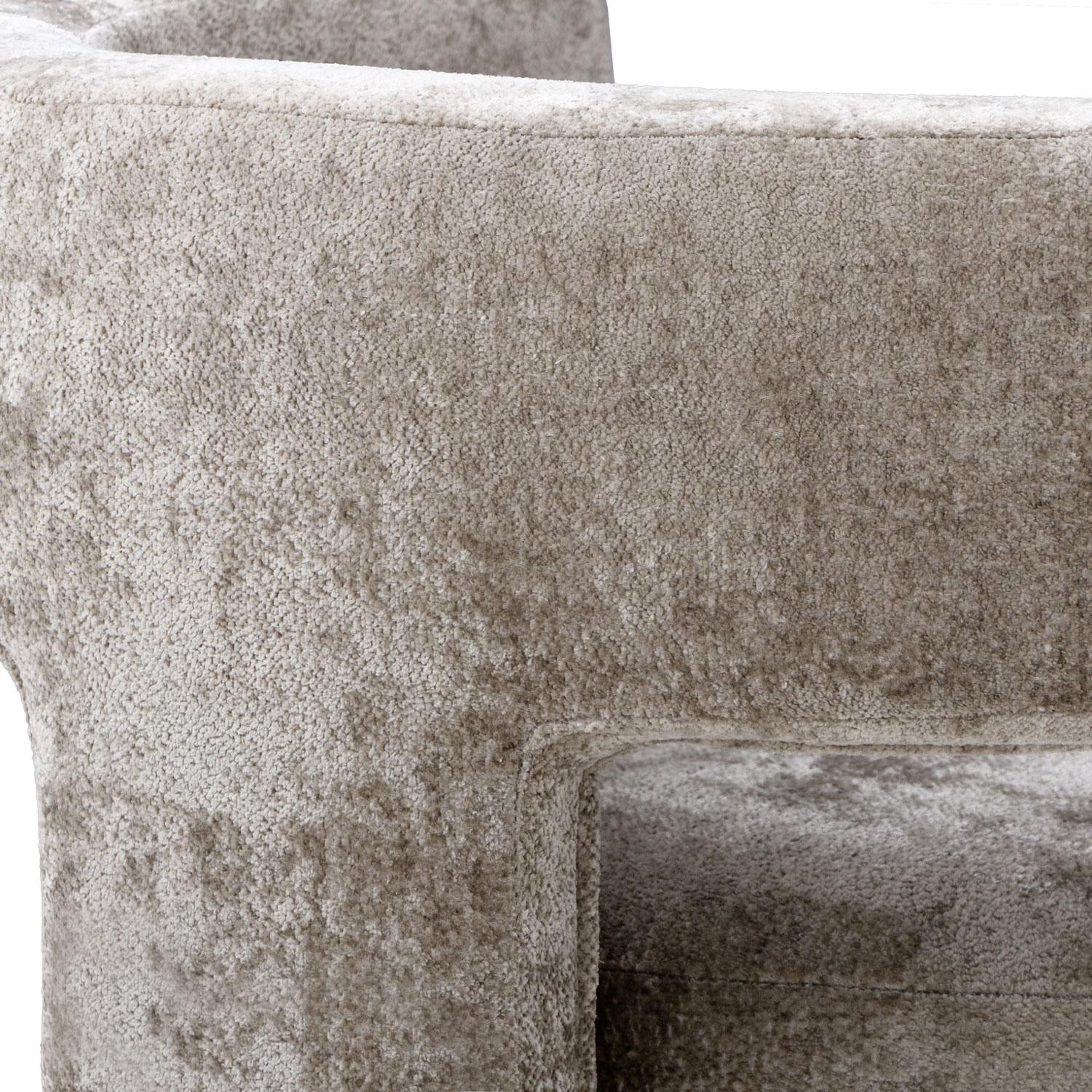 Butaca Sevilla Chenille Lunara Taupe, Natural