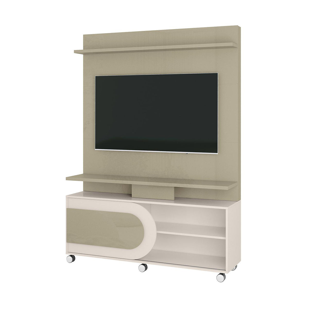 Centro de Entretenimiento Orly 136X190X39 Off White, Champaña