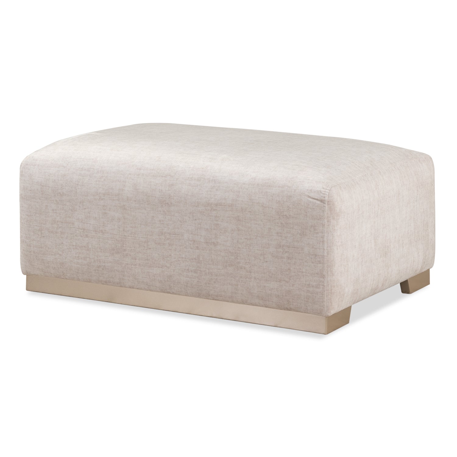 Puff Berlín Velvet Atlas Marmol Beige, Champaña