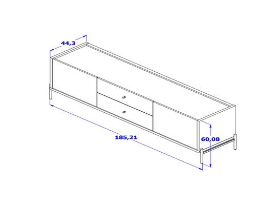 Mesa De Tv Dante Off White 185X60X44