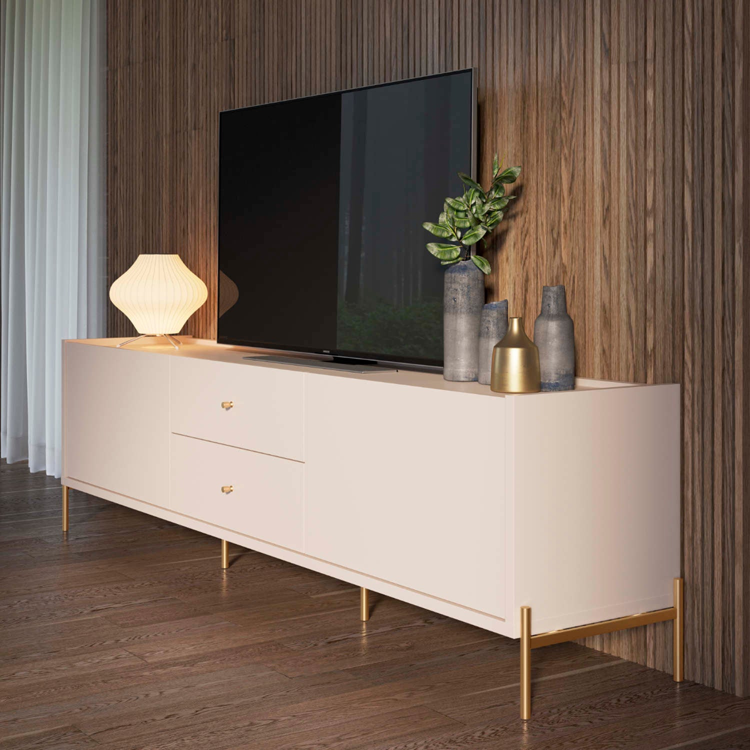 Mesa De Tv Dante Off White 185X60X44