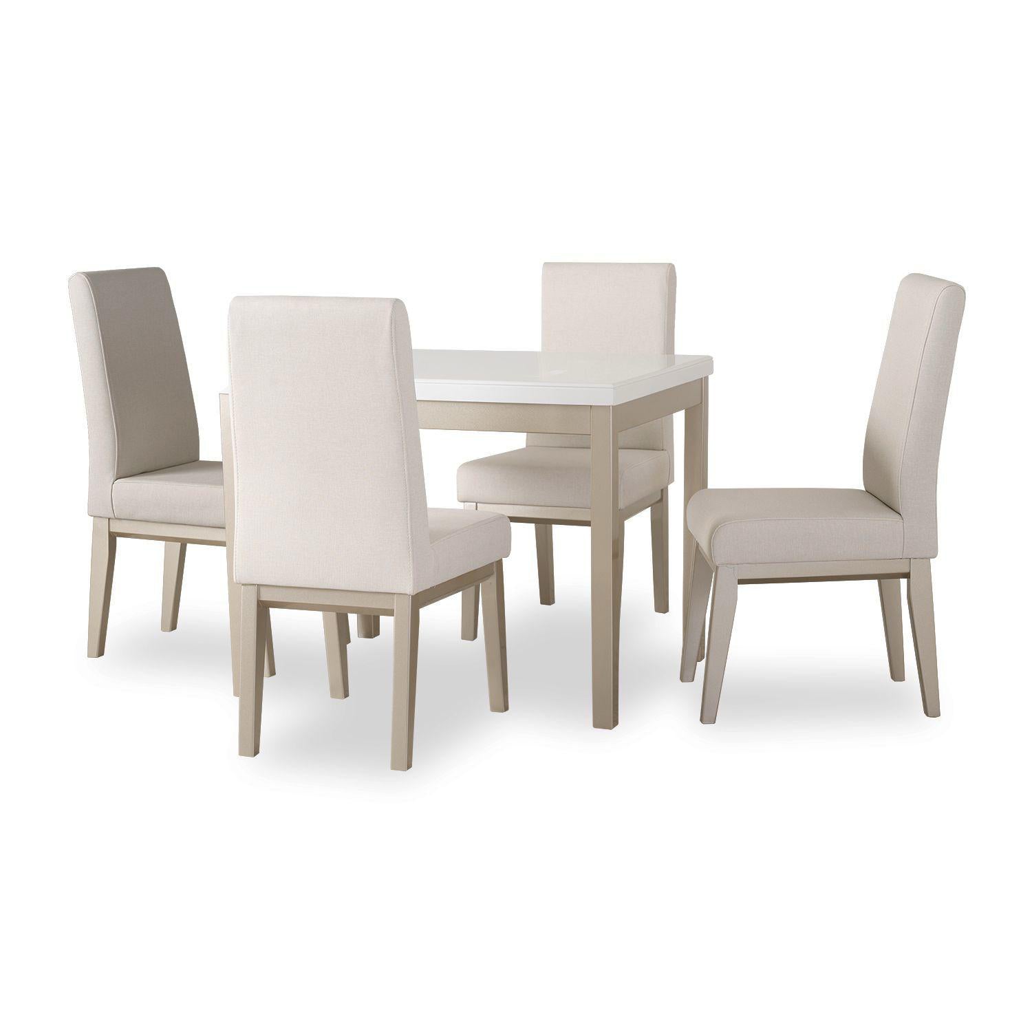 Comedor 4 Puestos Walcot Marbella Marfil, Champaña