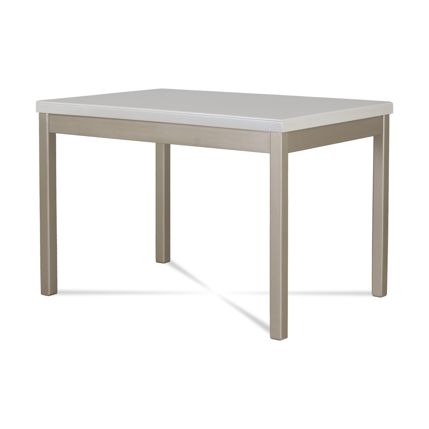 Comedor 6 Puestos Walcot Eurolino Blanco Puro, Champaña 4 Sillas + Butaco