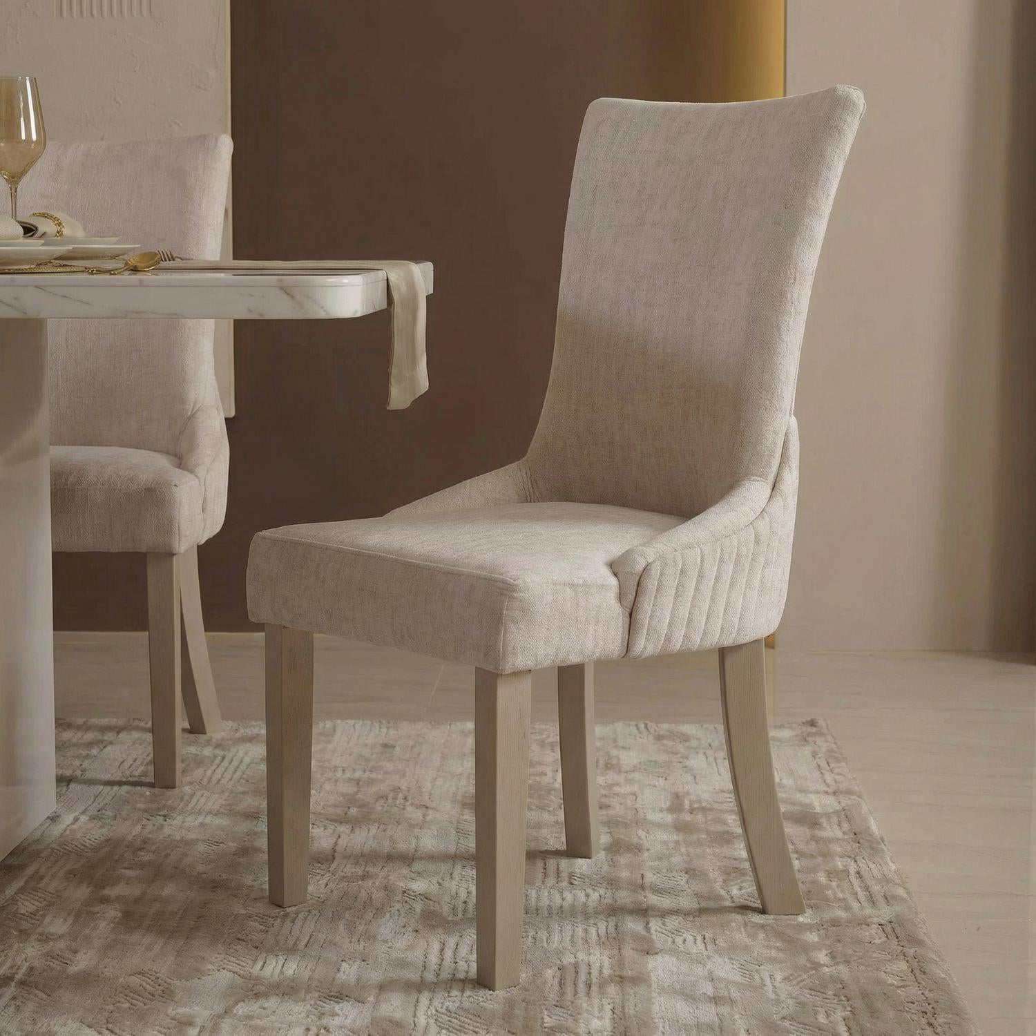 Comedor 8 Puestos Roma Velvet Atlas Marmol, Champaña