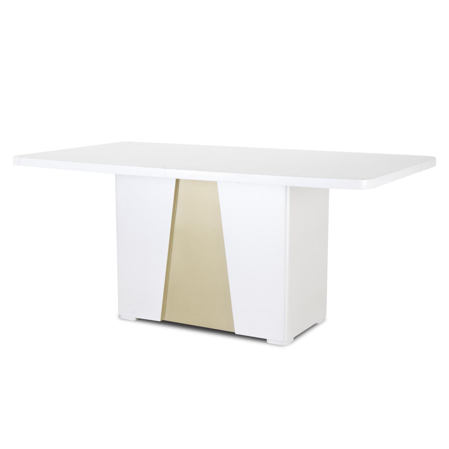 Comedor 6 Puestos Roma Velvet Atlas Marmol, Champaña Base Cubierta Madera