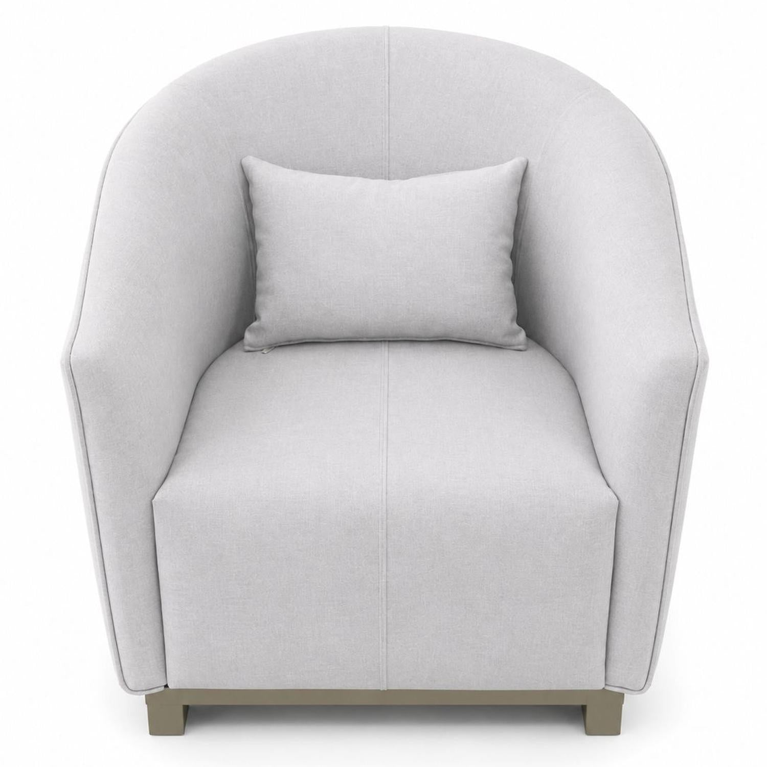 Poltrona Atenea Eurolino Blanco Puro, Champaña