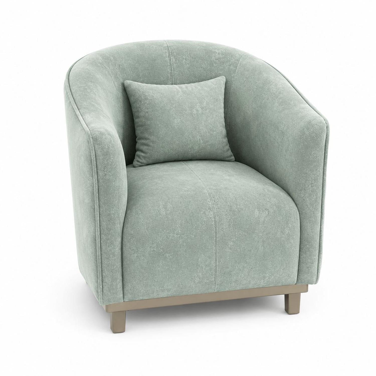 Poltrona Atenea Velvet Prisma Menta, Champaña
